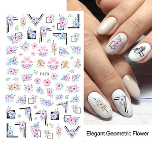 Calcomanías de Uñas Estilo Japonés, Mariposas y Flores Coloridas en 3D, Adhesivos de Lujo para Arte de Uñas con Autoadhesivo - Product Image 5