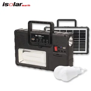 Multi Function Solar Portable Radio Lighting System 4500mAh Off-Grid Solar System Kits For Camping