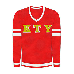 Vente en gros d'images personnalisées élégantes collégiales doux à manches longues en tricot torsadé confortable <span class=keywords><strong>pull</strong></span> à col en V haut Costume de soeurs - Product Image 3