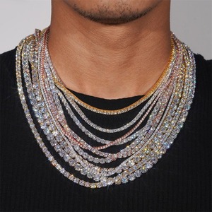 Collier Chaîne Tennis Classique en Argent Plaqué avec Perles d'Eau Douce et Moissanite, Offre Spéciale, Cadeau de Luxe pour Femme à Prix Export - Product Image 6