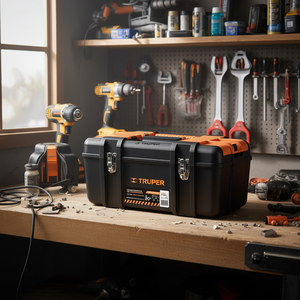 Caja de Herramientas de Plástico Truper CHP-20XC de 20 Pulgadas con 14 Compartimentos, Cierre de Pestillo y Capacidad de 30L para Almacenamiento en Taller - Product Image 2