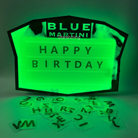 Night Club Lounge LOGO personalizado botella glorificador VIP pantalla letras tablero acrílico mensaje marquesina signo resplandor LED botella presentador