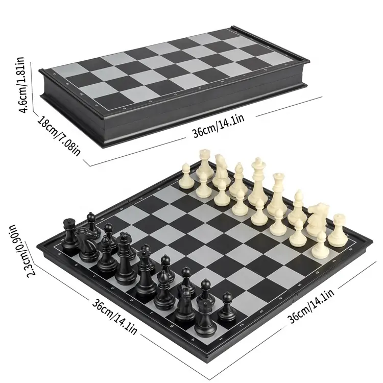 Top Fashion Large Size 36x36 cm High Quality Acrylic Chess Set for Competition