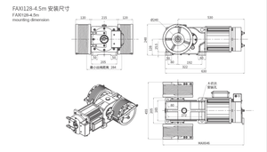 चीन कारखाने FAXI गियर लिफ्ट कर्षण मशीन FAXI128 लिफ्ट लिफ्ट कर्षण मोटर - Product Image 5