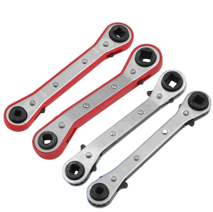 3/16",<b>1</b>/<b>4</b>",5/16",3/8" Double Head Metric <b>Ratchet</b> Wrench for Refrigeration Equipment Repair Air Conditioner Valve Quick Wrench - Product Image 1