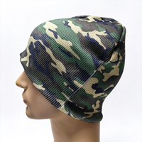 Bonnet en tricot camouflage imprimé numériquement en fil de polyester, bonnet à logo personnalisé par sublimation, bonnet chaud d'hiver streetwear