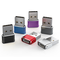 Schitec, gran oferta, aleación de aluminio, adaptador USB a USB C, transferencia de datos de sincronización de carga, convertidor de cargador tipo C hembra a macho para