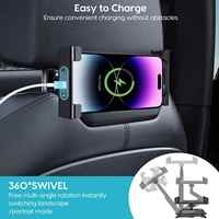 Support de téléphone en alliage d'aluminium pour siège arrière de voiture, support de tablette pour appuie-tête de siège arrière de voiture, compatible avec les tablettes, nouveauté 2025