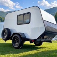 Caravane pliante FRP pour camping-car, caravane tout-terrain, camping-car remorquable, maison mobile pour aventures en plein air