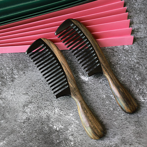 Peigne de massage du cuir chevelu Chen Guibao Horn, peigne à cheveux en bois de 20cm pour femmes, hommes, adultes, enfants, thérapie de massage - Product Image 3