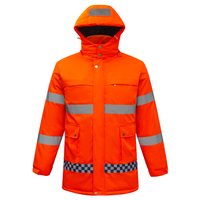 USB Batterie Chauffante Manteau D'hiver Veste pour Femmes Hommes Imperméable Haute Visibilité Toile Stand Collar Casual pour Travail Construction 6XL