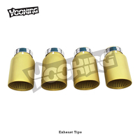 Embouts d'échappement universels en acier inoxydable OBM avec finition dorée pour divers modèles, tuyau d'échappement de course, embout de tuyau d'échappement plaqué or