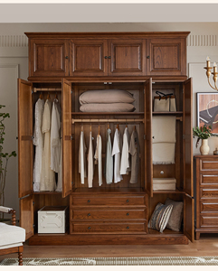 Armadio In legno massiccio di lusso con armadio In legno massello con camera da letto e <span class=keywords><strong>Design</strong></span> intelligente - Product Image 6