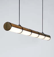 XINZHONG, venta al por mayor, cafetería interior, comedor, aluminio, Acrílico, Madera, longitud personalizada, lámpara de mesa, lámpara de araña, luces colgantes de diseño