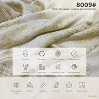 Tissu de rideau jacquard décoratif 257GSM, doux, effet nacré, 2,8m pour l'intérieur de la chambre, 8009 #