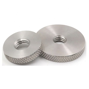 304 Edelstahl-Daumen knopf M3 M4 M5 M6 M8 M10 Handdreh einstellung Dünner Knopf Flache gerändelte runde Mutter - Product Image 1