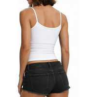 Débardeur d'été sexy basique pour femme, idéal pour l'entraînement, personnalisé, 88% Nylon 12% Spandex, sans soutien-gorge, à fines bretelles
