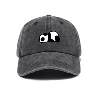 Gorras de Béisbol Clásicas de 6 Paneles con Logotipo Bordado de Panda, Ajustables, Lindas, Precio de Fábrica, Venta al Por Mayor