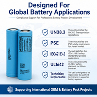 Sel Baterai Lithium Ion 21700 5800mAh 3.6V 20Wh Kapasitas Tinggi, Baterai Isi Ulang untuk Produsen Paket Baterai OEM ODM