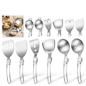 Usa Mairun823 304 Stainless Steel Eco-Friendly <b>6</b>-Piece Portable Cooking Tool Set Outdoor Camping Picnics Stir Frying Spatula Pot - Product Image 4