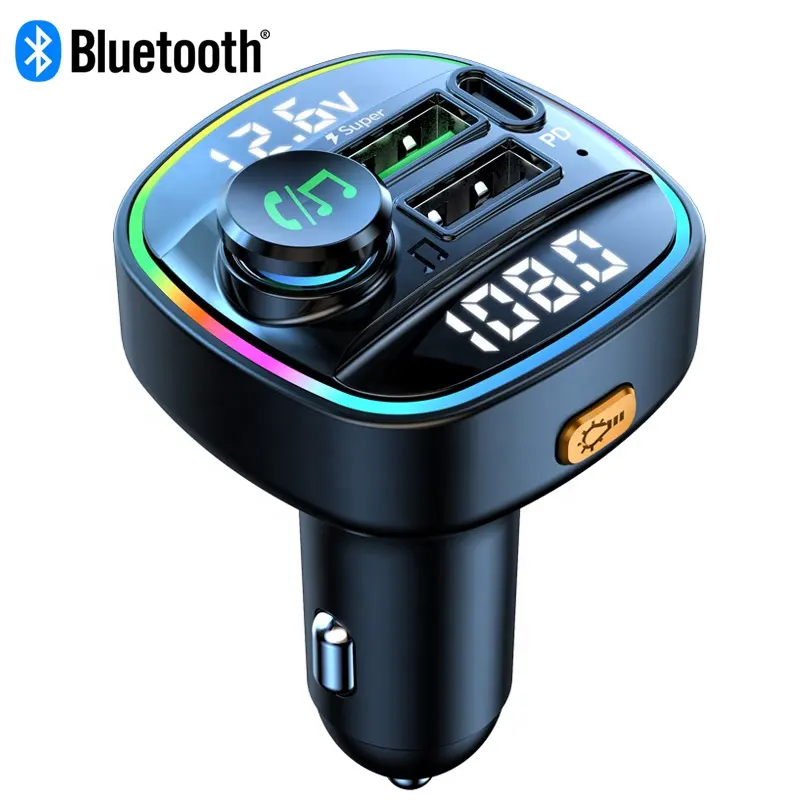 Wireless Bluetooth FM Radio Adapter Music Player USB PD20W Charger Car Kit With Hands-Free Calling Bluetooth FM Transmitter For