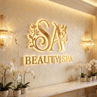 Enseigne en acrylique rétroéclairée 3D LED de l'usine Zhilin pour entreprises et salons de beauté, résistante aux intempéries IP65, taille et couleur personnalisables, avec certifications CE et RoHS