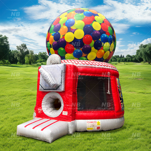 Inflatable House Slide With Big <b>Balloon</b> PVC Material 4x4m Size EN71 Certified for Kids House Commercial Inflatable - Product Image 3