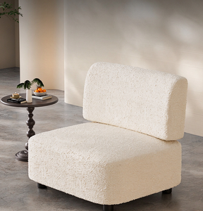 Fauteuil d'appoint nordique en peau de mouton, fauteuil de loisirs moderne, siège individuel pour salon et hôtel - Product Image 5