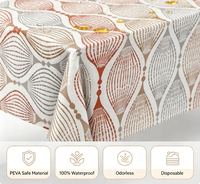 Nappe de table en PEVA de style européen, imperméable, résistante à l'huile, facile à nettoyer, carrée ou rectangulaire, pour la maison et la salle à manger