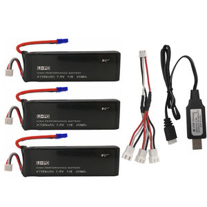 Hubsan <span class=keywords><strong>Lipo</strong></span> 배터리 7.4V 2700mah 10C Hubsan 배터리 H501S 프로 X4 H501C <span class=keywords><strong>RC</strong></span> Quadcopter 드론 부품 도매 - Product Image 4