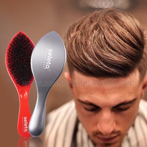 Brosse à barbe ondulée noire pour hommes, Kit chauffant et peigne avec poils de sanglier naturels, 360 - Product Image 6