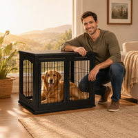 [En stock] TIANYI  Niche pour chien d'intérieur, grande niche en bois pour animaux de compagnie
