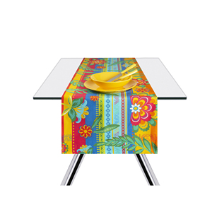 Runner da Tavola Excelsa Gipsy Soul in Cotone 45x140 Cm Multicolore Floreale Bohémien Stampato Lavabile per Uso Domestico - Product Image 2