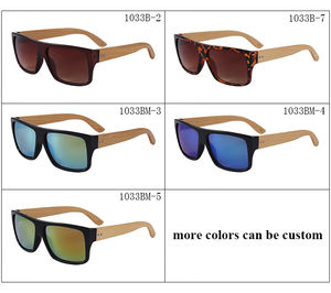 Gafas de sol hechas a mano con logotipo personalizado 2025, gafas de sol de bambú con montura cuadrada de tendencia, gafas deportivas UV400 con patillas de bambú, gafas de sol - Product Image 1