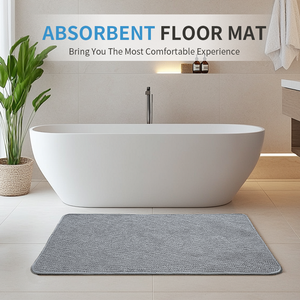 Tapis de salle de bain ultra fins sur mesure en gros, absorbants, séchage rapide, avec dos en caoutchouc - Product Image 6