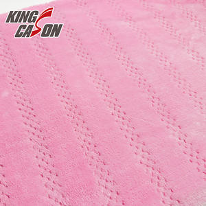 KINGCASON OEM/ODM Tecido Couleur 2.4m Personnalisé Rose Gris Solide Jacquard Polyester Corail Flanelle Polaire pour l'<span class=keywords><strong>Egypte</strong></span> Inde Marché - Product Image 1
