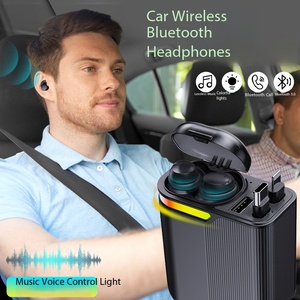 Cargador de Coche con Auriculares Bluetooth para Llamadas, Cargador de Coche de Carga Rápida de <span class=keywords><strong>120W</strong></span> con Luz Ambiental de Cielo Estrellado - Product Image 4