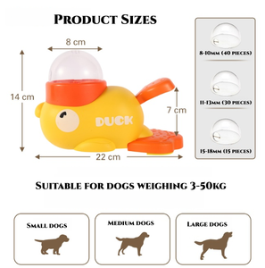 Nouveau Jouet Interactif pour Animaux de Compagnie en Forme de Canard Jaune, Distributeur Lent de Nourriture, Jouet de Puzzle pour Chats et Chiens, Jouet à Pression Anti-Fuite - Product Image 6