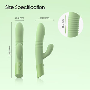 WINYI Vibratore Dildo Rabbit per Massaggio Femminile, Stimolatore del Punto G, Giocattolo Sessuale per Donne, Stimolazione Vaginale e Clitoridea - Product Image 5