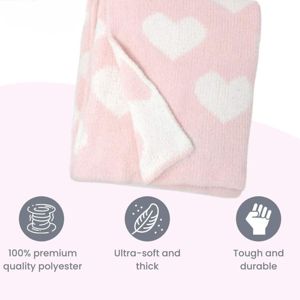 Couverture pour bébé douce en chenille <span class=keywords><strong>rose</strong></span> étoile tissu confortable de qualité supérieure réversible pour un meilleur <span class=keywords><strong>confort</strong></span>-pour couvertures pour bébé nouveau-né en usine - Product Image 2