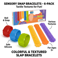 Bracelet sensoriel Haptic Stone, bracelet en silicone multi-textures, jouet anti-stress EDC pour adultes et enfants