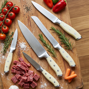 Ensemble de 6 couteaux de cuisine à manche riveté, acier inoxydable, couteaux de chef professionnels, couteau Santoku, OEM ODM DIY - Product Image 6