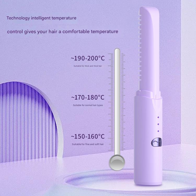 Professional 2-in-1 Cordless Electric Comb Portable Hair Straightener and Curlers for Women Hair Styling Tool
