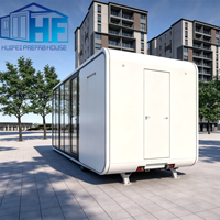 Cabine de bureau préfabriquée modulaire en structure acier respirante, panneaux sandwich, longueur 40 pieds, design moderne pour usage hôtelier et bureautique