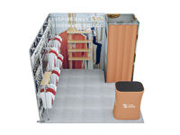 10x20 support d'étagère en aluminium Tube sans outil stand d'affichage de salon commercial impression par sublimation de colorant Portable pour les expositions