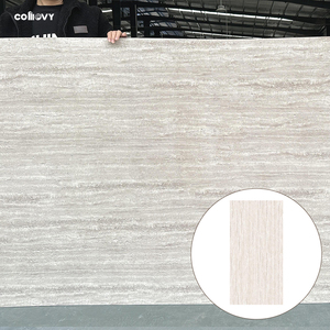 Comovy lớn slab nhân tạo travertine mềm đá Bảng điều khiển và bên ngoài 3D linh hoạt kim loại tường gạch đá Veneer tấm cho bên ngoài - Product Image 6