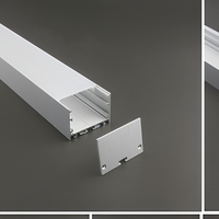 Profil d'extrusion en aluminium série 6000 LS-108 le canal de diffuseur de LED 50*35mm coupant 1m 3m éclairage ROHS d'armoire de cuisine