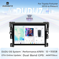 DUDUAUTO Passend für Toyota Fortuner 2016 bis Heute 11,5 Zoll Modifiziertes Android-System Bluetooth CarPlay Navigationsbildschirm