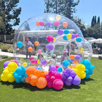 Maison à bulles gonflable AOYU, tente igloo transparente pour chambre d'hôtel, avec ballon pour jeux d'enfants
