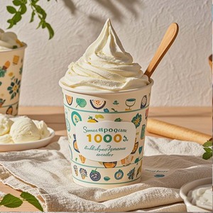 Custom Printed logo <b>Disposable</b> 4 oz 7oz 8oz 20oz 24oz 12oz Paper <b>Cup</b> for Ice Cream Yogurt <b>Cups</b> Wholesale Dessert Bowl With Lid - Product Image 2